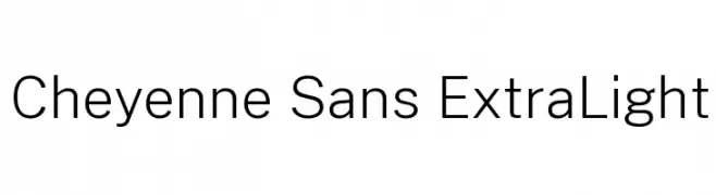 Cheyenne Sans ExtraLight  Frei Schriftart Herunterladen