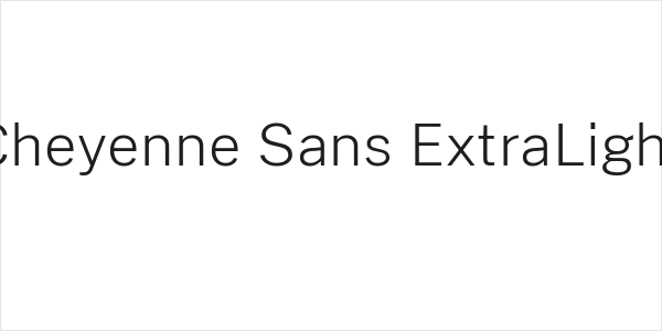 Cheyenne Sans ExtraLight Logo