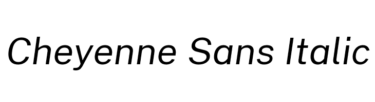 Cheyenne Sans Italic Font
