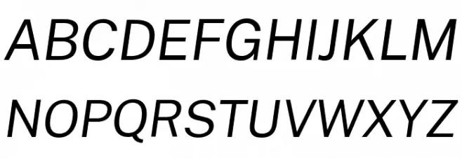 Cheyenne Sans Italic Caratteri MAIUSCOLE