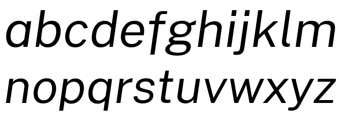 Cheyenne Sans Italic Font LOWERCASE