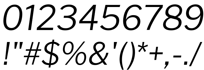 Cheyenne Sans Light Italic Font OTHER CHARS