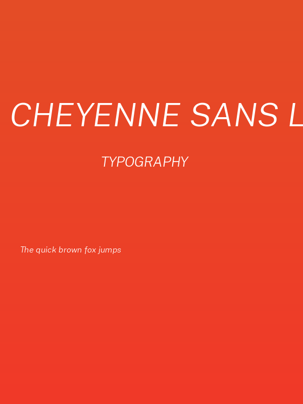 Cheyenne Sans Light Italic Poster