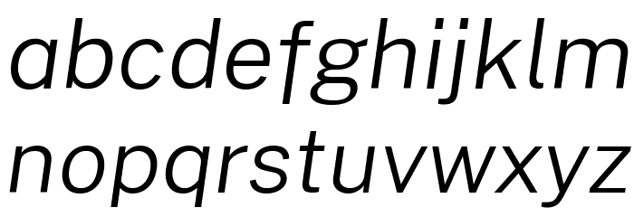 Cheyenne Sans Light Italic Font LOWERCASE
