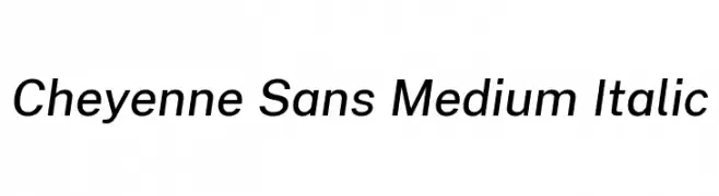 Cheyenne Sans Medium Italic  Frei Schriftart Herunterladen