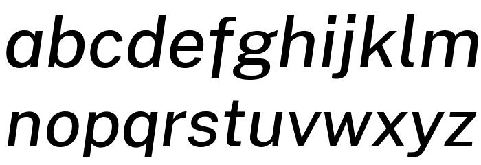 Cheyenne Sans Medium Italic Font LOWERCASE