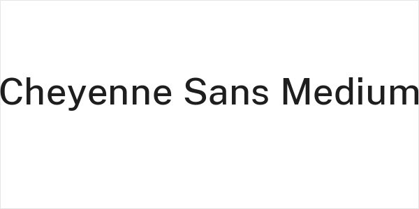 Cheyenne Sans Medium Logo