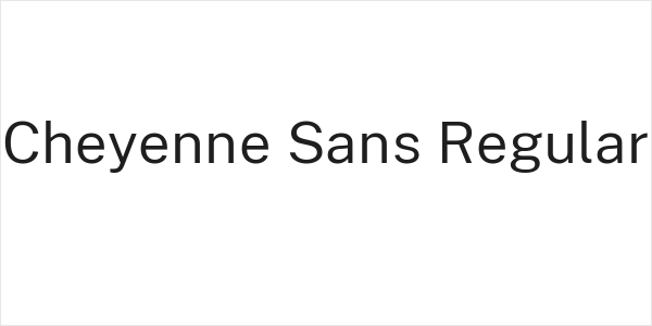 Cheyenne Sans Regular Logo