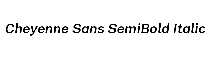 Cheyenne Sans SemiBold Italic Font