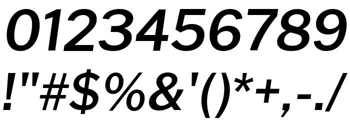 Cheyenne Sans SemiBold Italic Font OTHER CHARS
