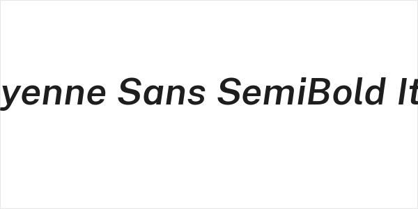 Cheyenne Sans SemiBold Italic Logo