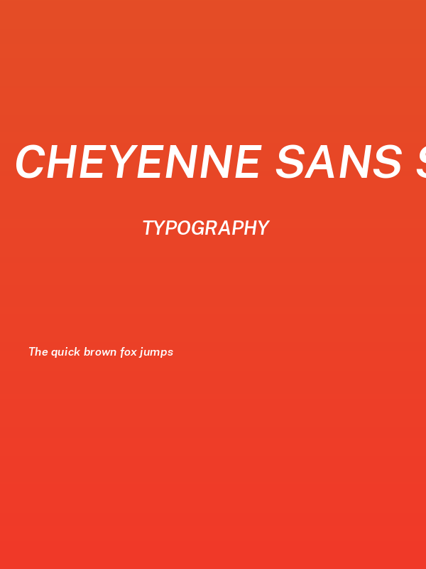 Cheyenne Sans SemiBold Italic Poster