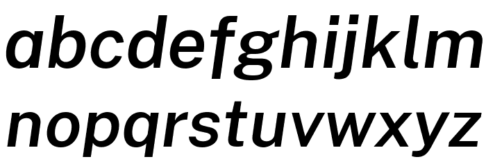 Cheyenne Sans SemiBold Italic Font LOWERCASE