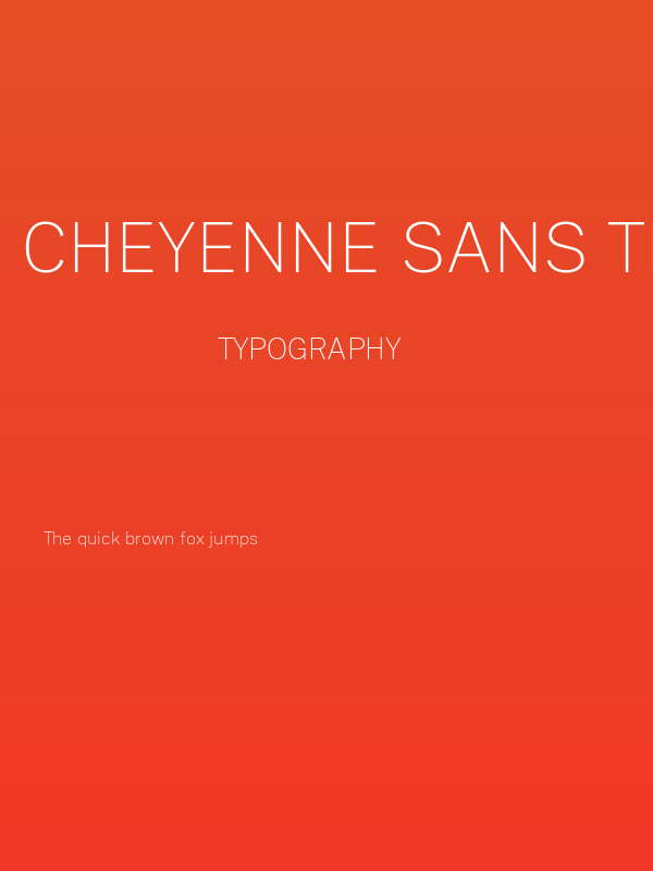 Cheyenne Sans Thin Poster
