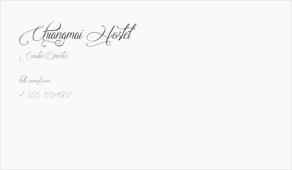 Chiangmai Hostel Business Card