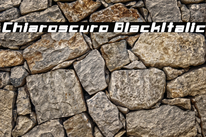 Chiaroscuro-BlackItalic Example 1