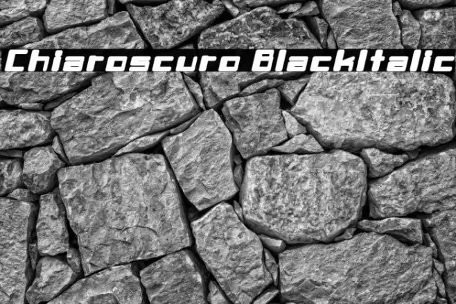 Chiaroscuro-BlackItalic Font examples