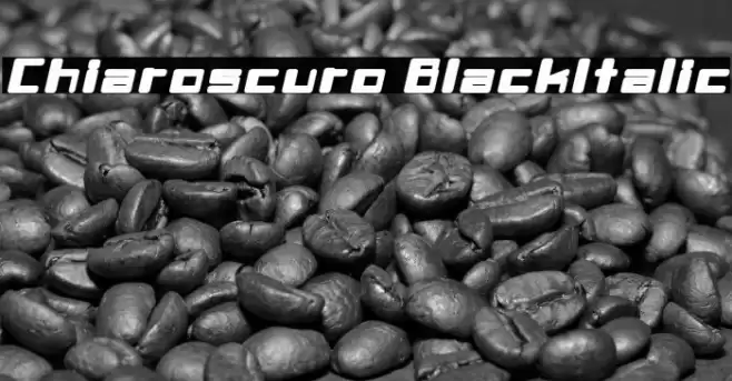 Chiaroscuro-BlackItalic Font examples