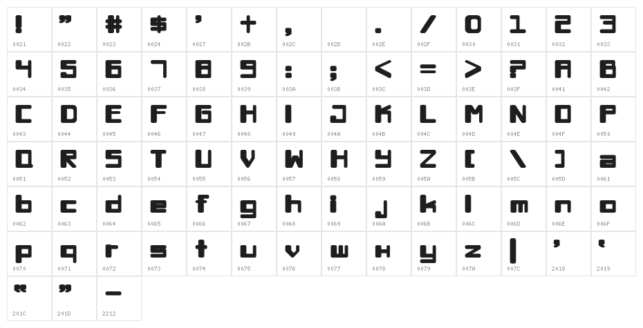 Chiaroscuro-Black Character Map