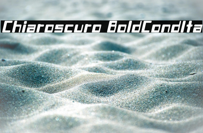 Chiaroscuro-BoldCondIta Example 2