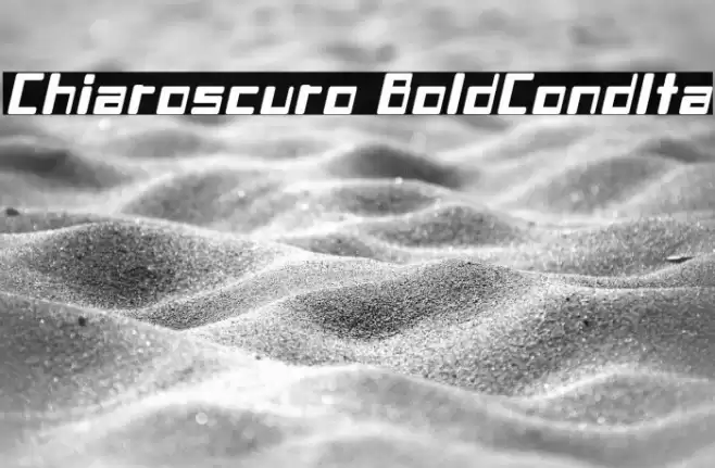 Chiaroscuro-BoldCondIta フォント examples