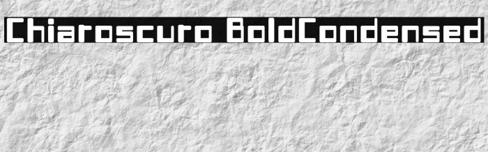 Chiaroscuro-BoldCondensed Example 1