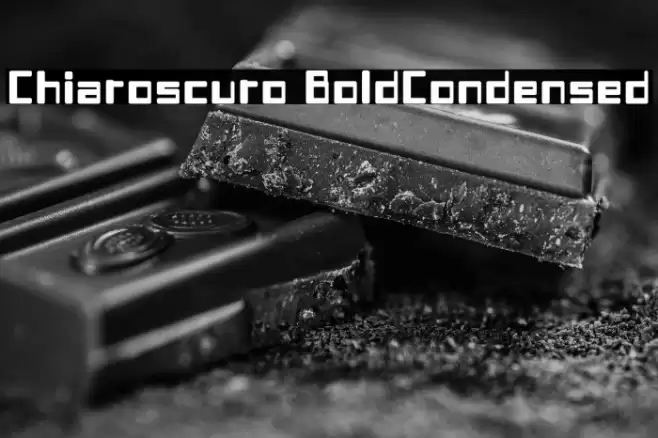 Chiaroscuro-BoldCondensed Caratteri examples