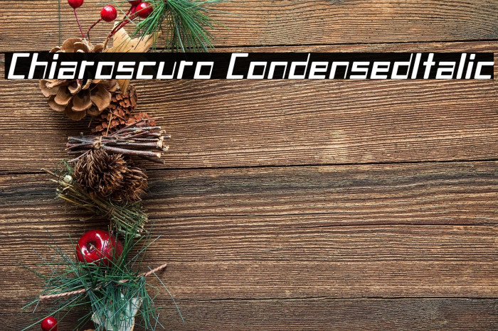 Chiaroscuro-CondensedItalic Example 1