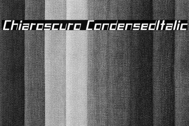 Chiaroscuro-CondensedItalic Fonte examples