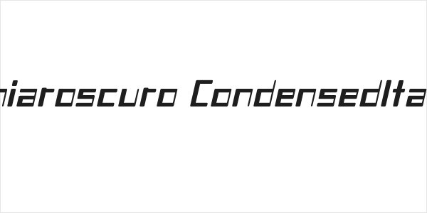 Chiaroscuro-CondensedItalic Logo