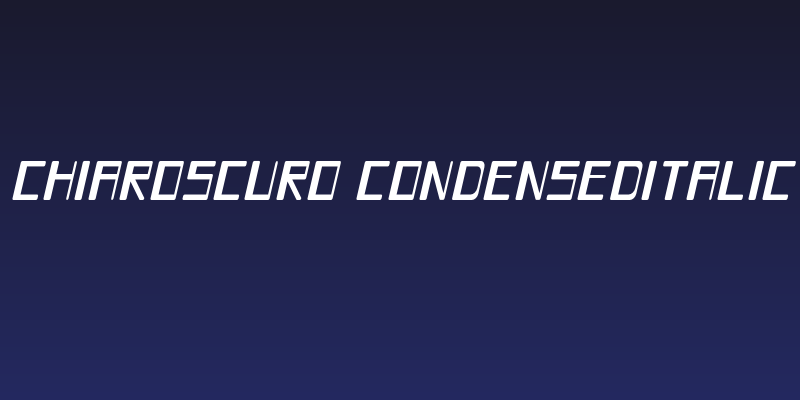 Chiaroscuro-CondensedItalic Social Header
