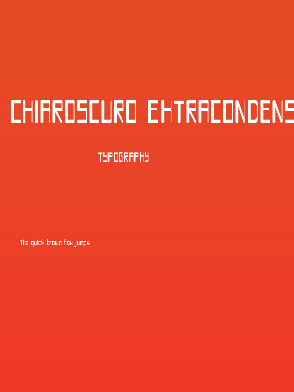 Chiaroscuro-ExtraCondensed Poster