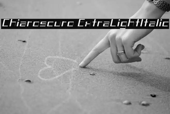 Chiaroscuro-ExtraLightItalic Font examples
