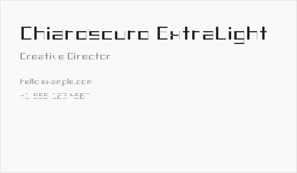 Chiaroscuro-ExtraLight Business Card