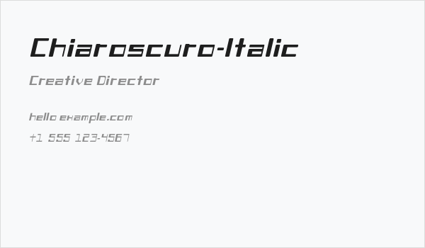 Chiaroscuro-Italic Business Card