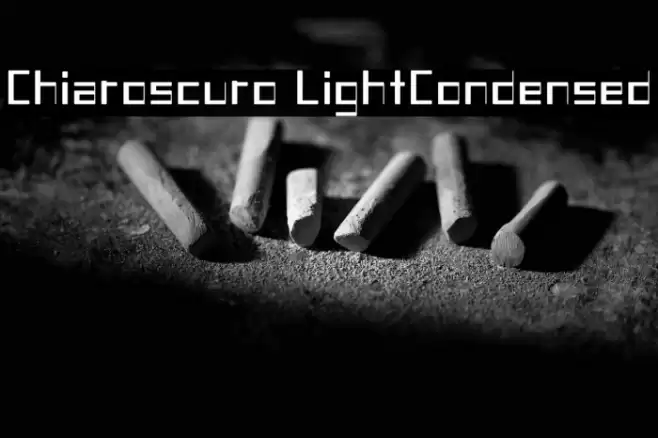 Chiaroscuro-LightCondensed フォント examples