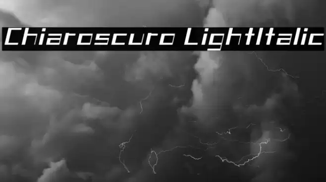 Chiaroscuro-LightItalic Fonte examples