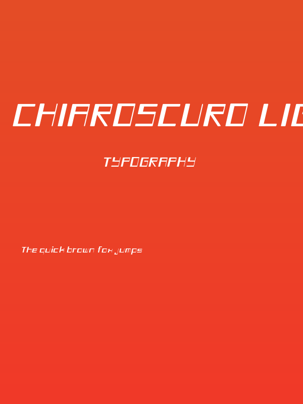 Chiaroscuro-LightItalic Poster