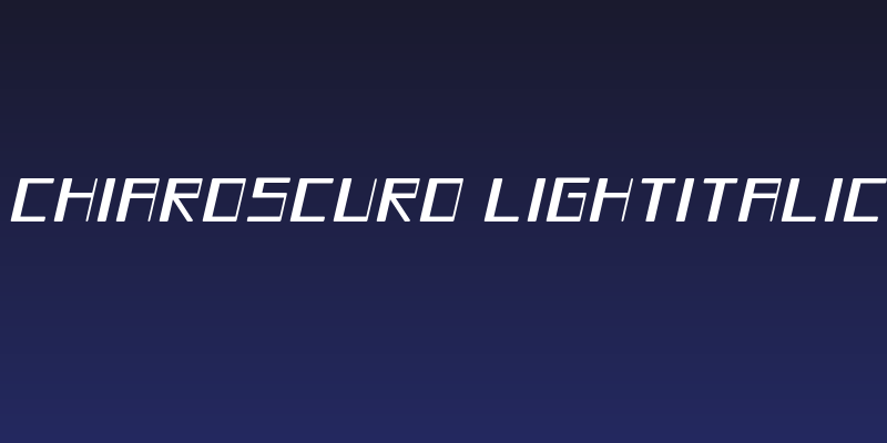 Chiaroscuro-LightItalic Social Header