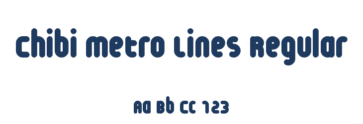 Chibi Metro Lines Regular Font Preview