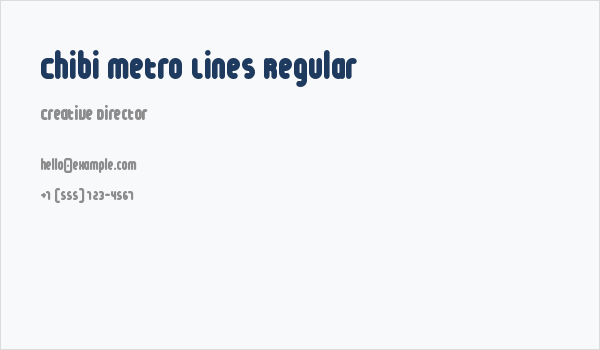 Chibi Metro Lines Regular Business Card