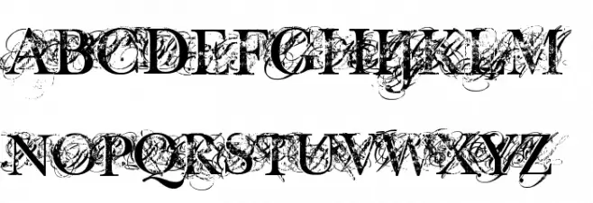 Chic decay Шрифта ВЕРХНИЙ