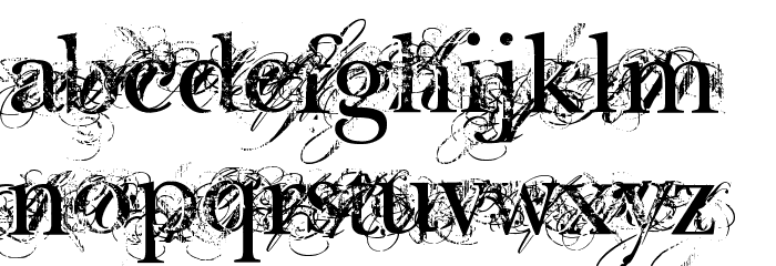 Chic decay Font LOWERCASE