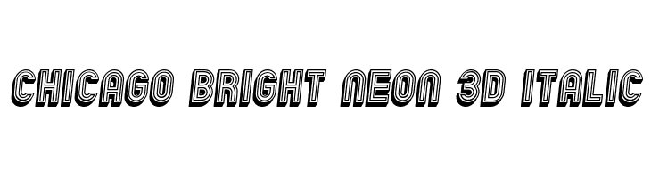 Chicago Bright Neon 3D Italic  font caratteri gratis