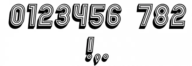 Chicago Bright Neon 3D Italic Font OTHER CHARS