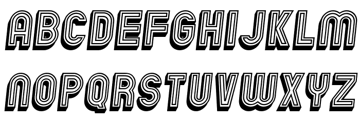 Chicago Bright Neon 3D Italic Fonte MINÚSCULAS