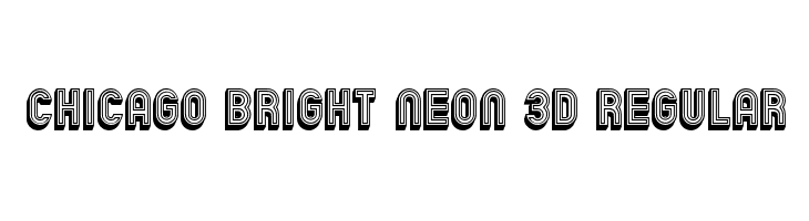 Chicago Bright Neon 3D Regular  नि: शुल्क फ़ॉन्ट्स डाउनलोड