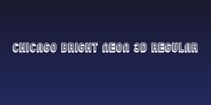 Chicago Bright Neon 3D Regular Social Header