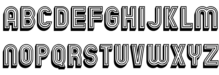 Chicago Bright Neon 3D Regular Font LOWERCASE