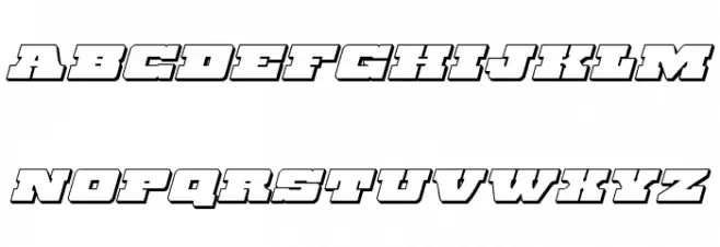 Chicago Express 3D Italic Шрифта ВЕРХНИЙ